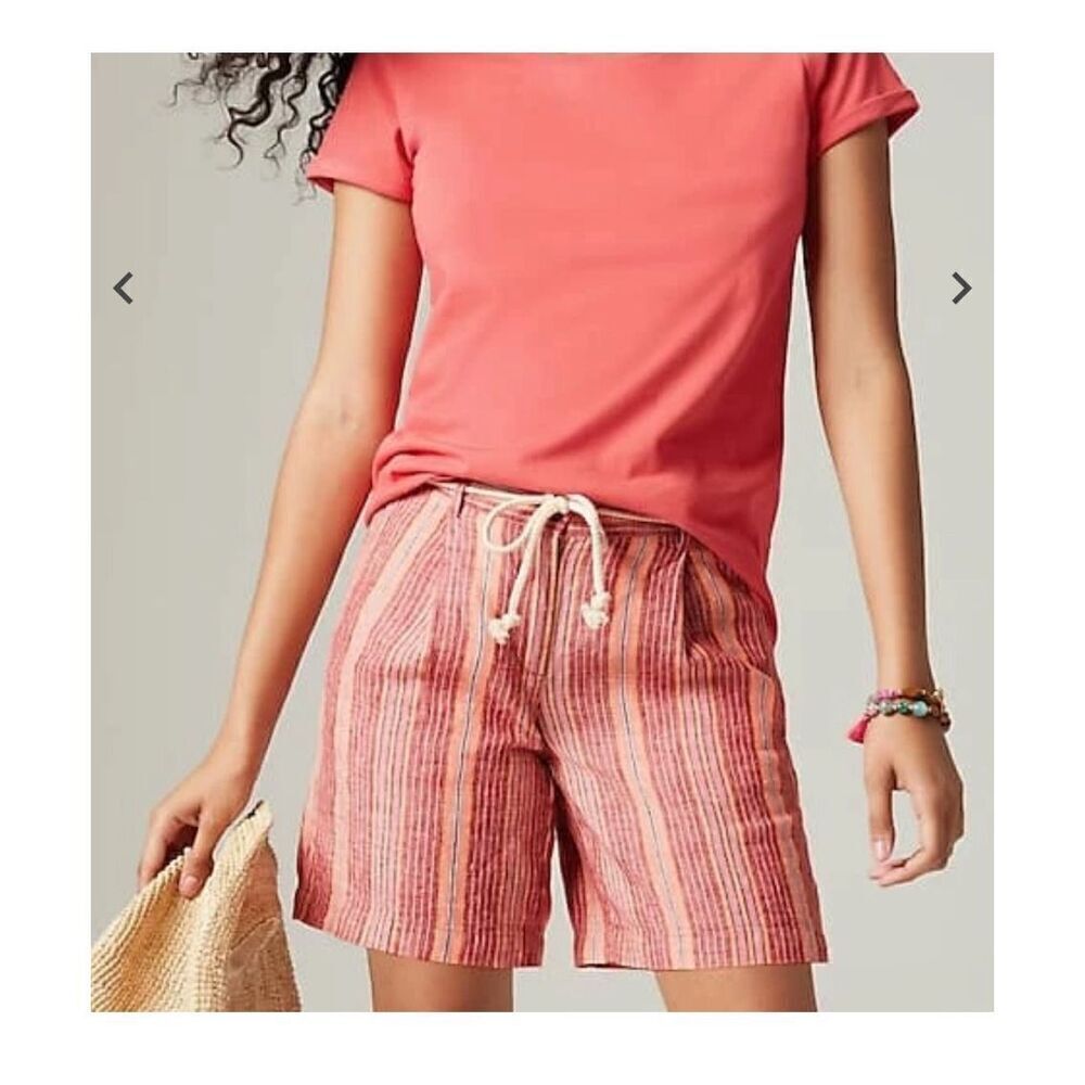 J. Jill 100% linen Pleated Shorts with Rope Belt size 18 NWT